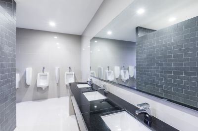 Neutral Bathroom with Textured Surfaces